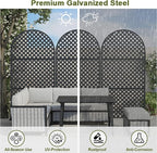 Casaphoria 72" H x 35" W Arched Metal Privacy Screen - Image 4