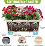 Self-Watering Rectangle Planter Boxes 8-Pack, 15.7-Inch Window Box Planter - Image 2