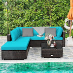 Tangkula 6 Piece Patio Furniture Set, Outdoor Deck Lawn Backyard Durable Steel - Image 3