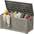 Devoko 125 Gallon Outdoor Storage Box, Waterproof Resin Deck Box by DEVOKO