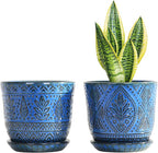 Gepege Beaded Ceramic 6 Inch Planter Set of 2 by Gepege