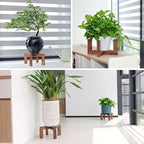 Plant Stand, Indoor/Outdoor Wood Plant Holder, Single Flower Pot Stand - Image 5