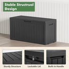 Outdoor Storage Box, Resin Deck Boxes Indoor and outdoor, Waterproof Storage - Image 3