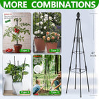 2 Pack Garden Trellis for Climbing Plants, Garden Trellis Rustproof Plastic - Image 2