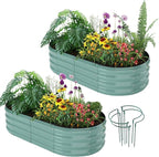 Galvanized Metal Planter Raised Garden Bed Kit by ZFHgarden