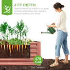 Best Choice Products 8x4x2ft Outdoor Metal Raised Garden Bed, Deep Root Planter - Image 3