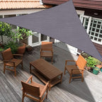 SUNLAX Custom Size 10'x18'x20.6' Dark Grey Sun Shade Sail Right Triangle UV - Image 6