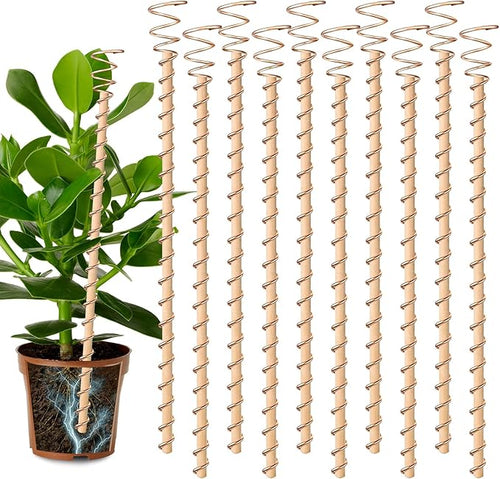 10pcs Electroculture Plant Stakes, 13.5''/17" Available Copper Coil Wire by Doksving