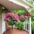 2 Pack 12 Inch Self Watering Hanging Planters - Image 9
