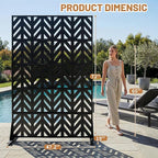 VINGLI Privacy Fence Panels, 72H’’ x 47W’’ Metal Privacy Screen Freestanding - Image 7