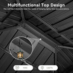 Aoxun 12'x14' Hardtop Gazebo, Aluminum Frame Canopy - Image 8