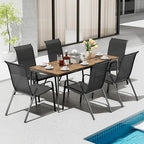TLSUNNY Patio Chairs, Stackable Textilene Outdoor Dining Furniture - Image 2