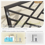 Sophia & William Outdoor Metal Bench Patio Garden Bench, Cast Iron Park Benches - Image 5