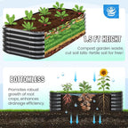Quictent Galvanized Raised Garden Bed Kit, Strengthened by Crossbar, Dark Gray - Image 5