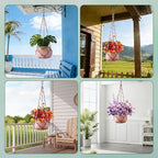 1Pack Glass Beaded Plant Hanger Indoor, Rainbows Hanging Planters - Image 7