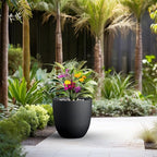 Kante 18 Inch Dia Round Concrete Planter, Indoor Outdoor Large Plant Pot - Image 6