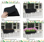 4PCS 24Inch Rectangle Window Box Liner Felt Planter Basket Liner Insert Black - Image 5