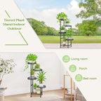 5 Tier Plant Stand Indoor Outdoor, Tierd Corner Metal Plant Stands Holder - Image 5