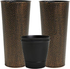 Worth 2 Pack 28" Tall Narrow Metal Planter by WORTH