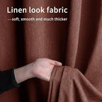 Easy-Going Linen Look Outdoor Curtains Waterproof Windproof Porch Curtains - Image 5