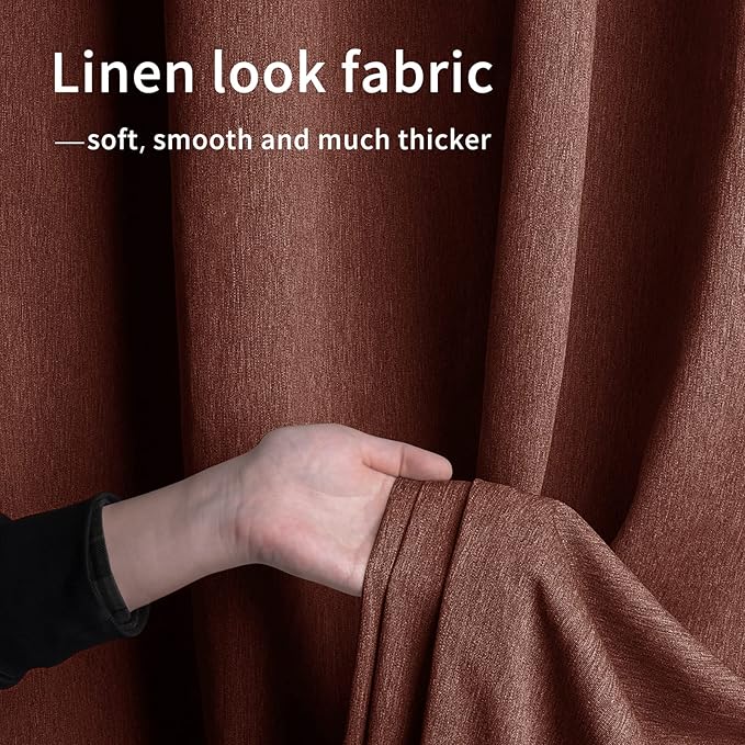 Easy-Going Linen Look Outdoor Curtains Waterproof Windproof Porch Curtains - Image 5