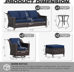 Joyside Wicker Patio Furniture Sets, 7 Pieces Upgraded Large Size Outdoor - Image 2
