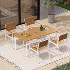 Outdoor Patio Dining Chairs Set of 2, 350LBS Capacity Aluminum Patio Dining - Image 2