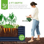 Best Choice Products 6x3x2ft Outdoor Metal Raised Garden Bed, Deep Root Box - Image 3