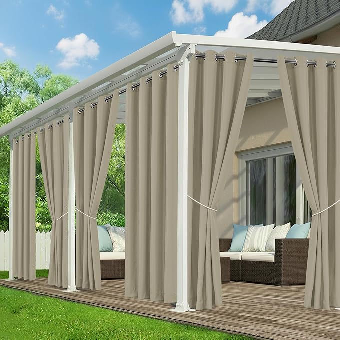 Outdoor Curtains for Patio Waterproof by RichSets