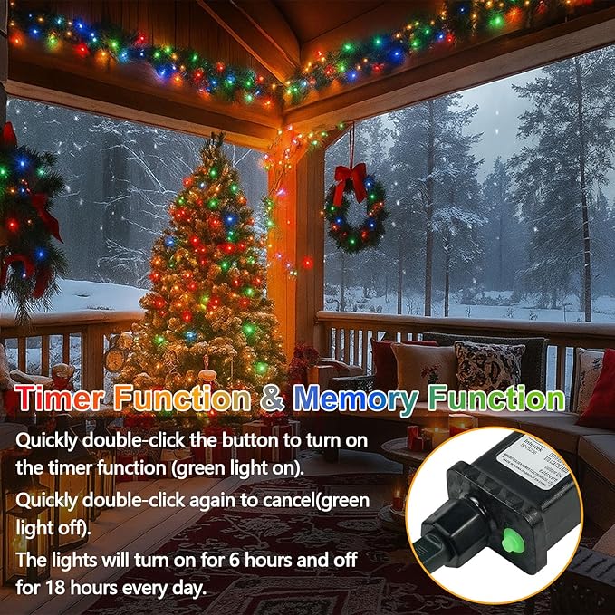Connectable 200 LED Christmas Lights Indoor Outdoor - Image 5