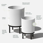 Veradek Demi Series Round Planter w/Stand - Image 2