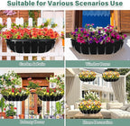 Riare 6 Pack 36 Inch Black Felt Window Box Liners- Fabric Trough Planter Basket - Image 7