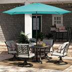 JEAREY 6.5x10 ft Rectangular Patio Umbrellas Rectangle Outdoor Umbrella - Image 2