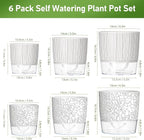 Self Watering Pots for Indoor Plants, 4/5.5/6.3 Inch Plant Pots Indoor Outdoor - Image 2
