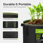 BN-LINK 5-Pack 5 Gallon Grow Bags, Heavy Duty Aeration Fabric Pots - Image 6