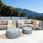 LVTXIII Outdoor Inflatable Ottoman, Fade-Resistant Round Footrest Stool D31”x - Image 6