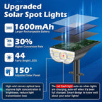 TOBUSA Solar Spot Lights Outdoor 5 Modes, 44LEDs Bright Landscape Spotlights - Image 2