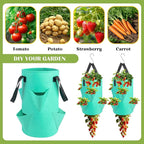 5 Pack Upside Down Strawberry Hanging Planter, 3 Gallon Tomato Hanging Grow Bags - Image 6