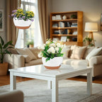 2 Pack 12 Inch Self Watering Hanging Planters - Image 8