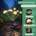 6 Pack 48LED Solar Garden Lights, 8 Lighting Modes Swaying Mushroom Lights - Image 3