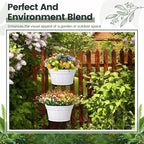 Layhit 6 Pcs Wall Hanging Planters Outdoor Pot Planter Wine Barrel Planter - Image 6