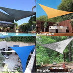 KANAGAWA Sun Shade Sail 12'x12'x12' Scarlet Triangle UV Block Canopy Awning - Image 7