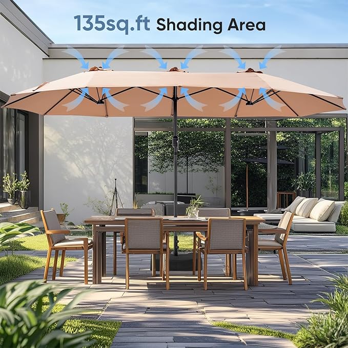 DUMOS 15FT Large Patio Umbrella - Image 2