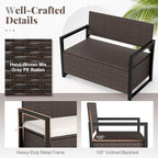 RELAX4LIFE Wicker Outdoor Bench - Image 7