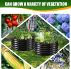 17" Tall Elevated Round Metal Rised Garden Bed- 2.7'x2.7' in Size and 0.8MM - Image 6