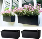 LaLaGreen Wall Planters for Outdoor Black Self Watering System Hanging Plant by L%C3%A1L%C3%A1Green