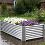 Galvanized Raised Garden Bed Kit Outdoor Patio, Deep Root Box Planter - Image 7