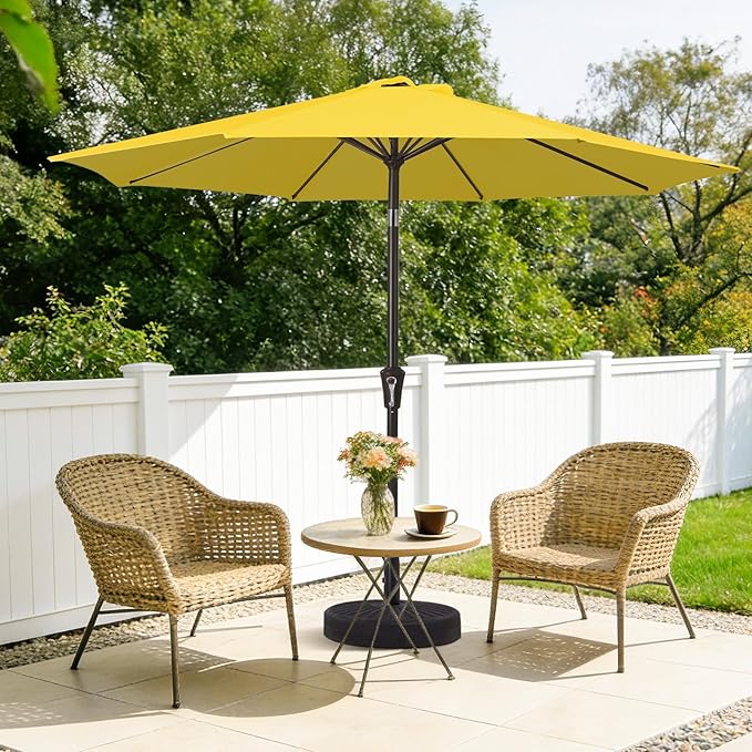 MEWAY 9ft Patio Umbrella Outdoor Table Umbrellas - Image 2
