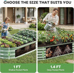 Galvanized Raised Garden Bed Outdoor, Rust-Resistant Garden Planter Box - Image 9