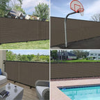 WINDSCREEN4LESS 6' x 9' Privacy Fence Screen in Brown - Image 7